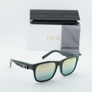 Dior DIORB23 S2F 55H7 Square Sunglasses - Green/Green Mirror